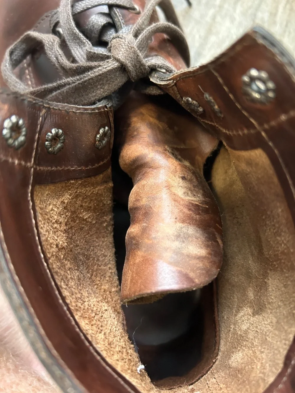 Wolverine 1000 Mile brown leather climber work classic lace up boots 10D